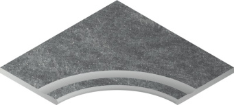 Genesis Silver 60x60 with recess corner rounded X2 (620090000603)