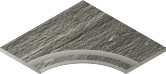 Skyfall Grigio 60x60 with recess corner rounded 30 X2 (620090000694)