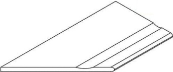 Avantgarde Silver 30x120 with a notch rounded left (620090001159)