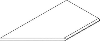 Cosmos Gray 30x120 rounded left (620090001405)