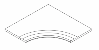 Fossil Sand 30x120 with a notch rounded (620090001413)