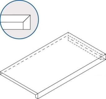 Avantgarde Silver 33x120 corner right (620070002832)