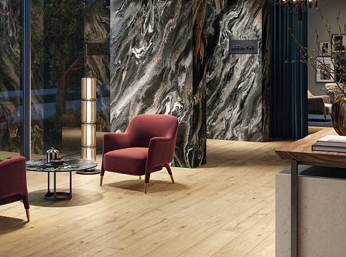 Italon Aura կերամագրանիտ՝ ծածկույթի ամբողջական համակարգ փայտե էսթետիկայով